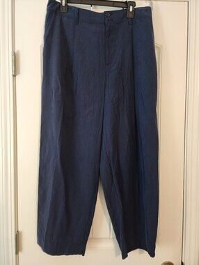 Belk Wonderly Women's Navy Wide-Leg Pants 1X Office Teacher Minimalist